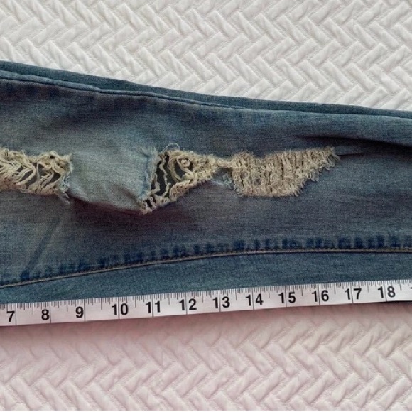 KanCan Ripped Skinny Jeans in Medium Wash Blue - Picture 6 of 8